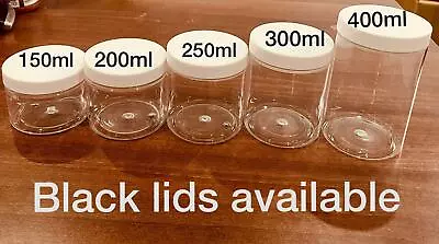 £78.95 • Buy PLASTIC STORAGE Containers With Screw Top Lids Food Canisters Pet JARS Large UK