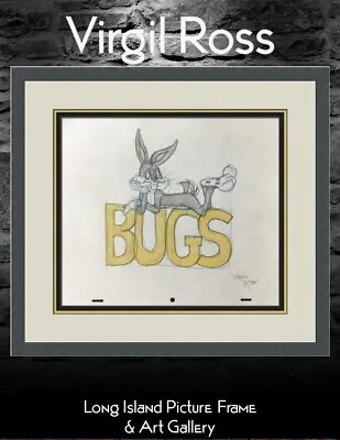 Virgil Ross Original Signed Model Sheet Drawing Bugs Bunny BUGS Custom Framed • $450