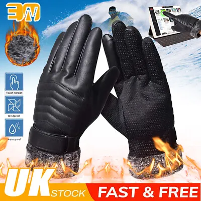 Thermal Windproof Waterproof Winter Gloves Touch Screen Warm Mittens Mens/Womens • £4.95