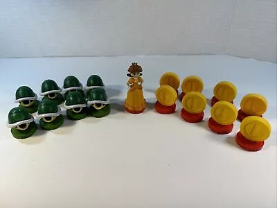 2009Super Mario Bros Chess Piece Figure 8 Gold Coin Pawn & 8 Shell Pawn Bishop • $16.99