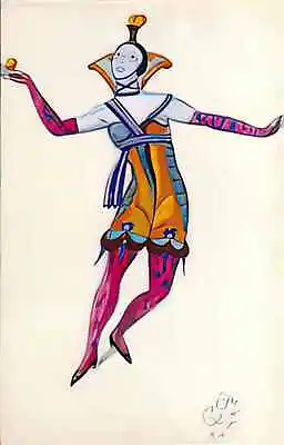 Serge Sudeikin Photo A4 Costume Design For Venetian Madmen Colombina 1915 • £8.99