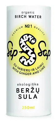 Organic Tree Sap. Natural Superfood Birch Tree Water Drink With Ginger And Lime. • £12.04