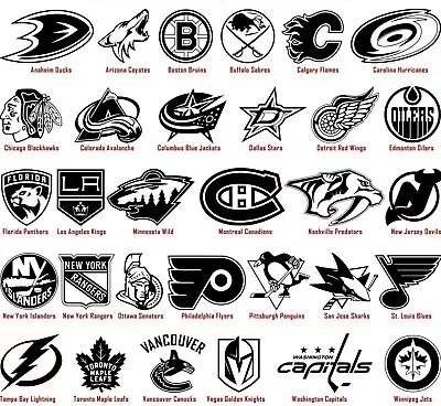 NHL Logos Vinyl Decal Stickers Car Window Wall National Hockey League Sport Art • $6.29