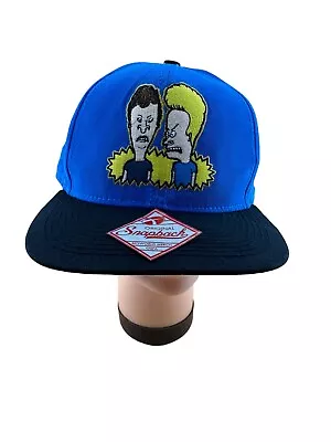 MTV Beavis And Butt-Head Hat Cap Snapback 2012 Viacom Blue & Black • $15.99