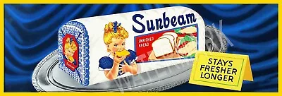 Sunbeam Bread High Quality Metal Magnet 2 X 6 Inches 9202 • $8.95