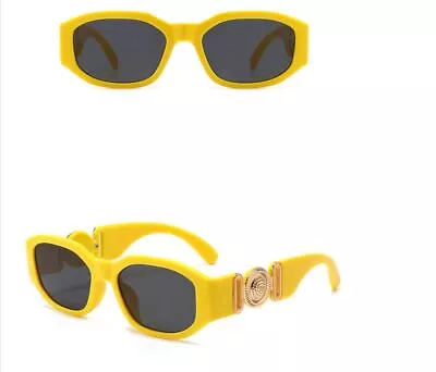 Hip Hop Shades Men Sunglasses Square Gold Black Lens Rapper Quevo Migos Elegant • $10.99