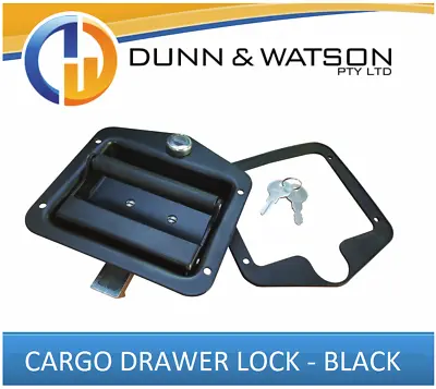 $38.50 • Buy Black Cargo Drawer Lock / Handle (Trailer Caravan, Toolbox, Drawers, Drop T)