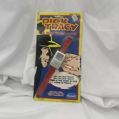 Vintage DICK TRACY 2-Way Wrist Watch Disney 1990 Playmates NEW Unpunched MOC • $14.99