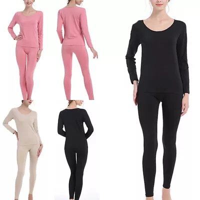 2X Women Merino Wool Thermal Underwear Long Solid Leggings Pyjamas Top Pants • $21.45