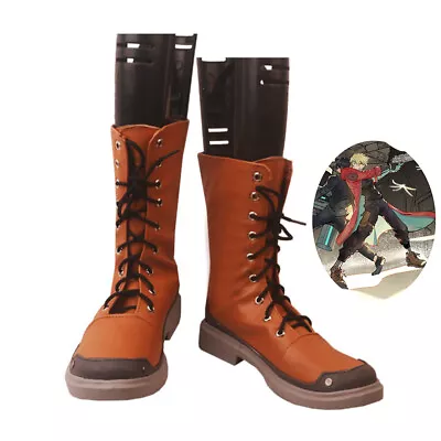 Trigun Stampede Vash Shoes Cosplay Men Orange Boots • $67.89