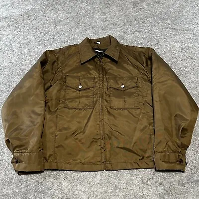 Fechheimer Jacket Mens Medium Brown Removable Liner Police Security Guard FLAWS • $40.60