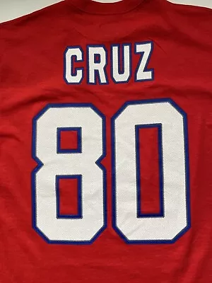 NWT * New York Giants Victor Cruz #80 Red 100% Short Sleeves 100% Cotton T-Shirt • $12.99
