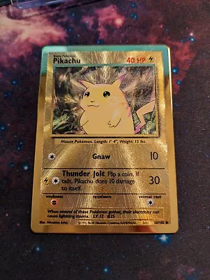 Pokemon Card Pikachu 58/102 Gold Metal Celebrations Ultra Premium Collection NM • $49.95