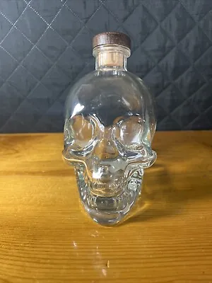 CRYSTAL HEAD VODKA Glass Skull Empty Bottle 750ML Original Cork Empty • $20