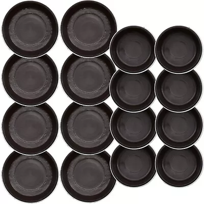 £4.98 • Buy 8 X Small-Large CASTOR CUPS Floor Carpet Furniture Sofa Chair Leg Cap Feet Brown