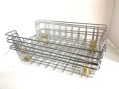 Vintage Industrial Metal Wire In Out Filing Baskets Office File Wire Trays • $49.99