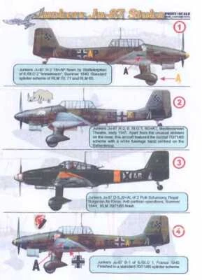 $18.99 • Buy Print Scale Decals 1/48 JUNKERS Ju-87 STUKA Dive Bomber