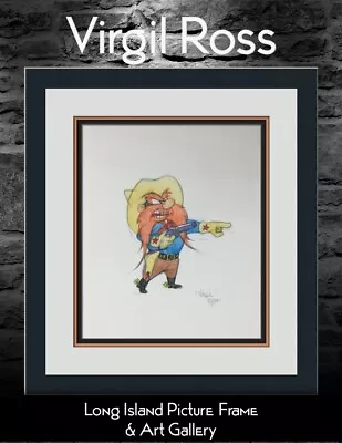 Virgil Ross Original Signed Model Sheet Drawing Yosemite Sam Custom Framed • $475