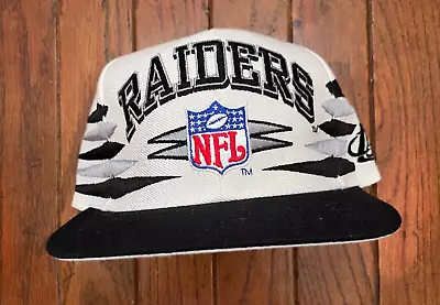 Vintage 90s Los Angeles Raiders Logo Athletic NFL Pro Line Snapback Hat Cap • $199.95