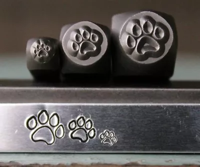 SUPPLY GUY Dog Paw 3 Stamp Metal Punch Design Stamp Set - SGCH-125/119/120 • $31