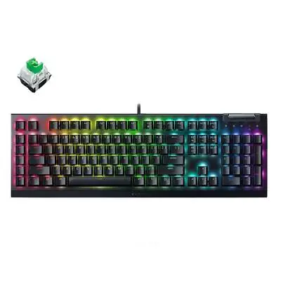 Razer BlackWidow V4 X-Mechanical Gaming Keyboard (Green Switch) [RZ03-0470010... • $219