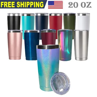 20oz Stainless Steel Tumbler Slider Lid Vacuum Insulated Travel Cup Coffee Mug • $89.89