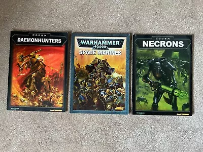 Games Workshop Warhammer 40000 Demonhunters Space Marines And Necrons Codexes • £18