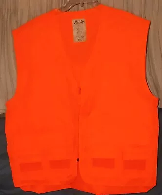 $26 • Buy MASTER SPORTSMAN Zipper Front Blaze Orange Hunting Vest Small Game Size 2XL XXL