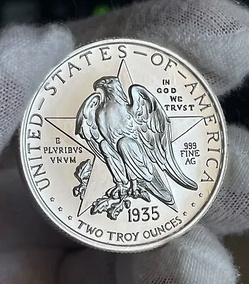 1935 Texas Centennial Half Tribute 2 Oz Silver High Relief Round Intaglio Mint • $99
