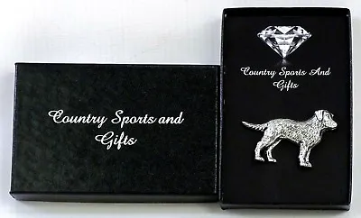 Labrador Pewter Pin Badge Dog English Lapel Brooch - Hand Made - Gift Box • £7.95