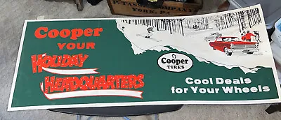 Vintage Auto Repair Shop Parts Store Paper Sign Copper Tires 20x50 Holiday Sale • $39.99