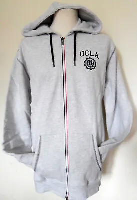 Grey Hooded Zip Up Sweatshirt Men's Size: X-Large UCLA Olson • £55
