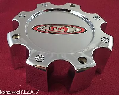 Motto Wheels Chrome W/ Red Logo Custom Wheel Center Cap # 845L172 (1) • $50.02