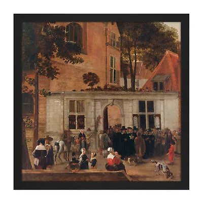 Van Der Burch Conferring Degree University Of Leiden Framed Mountless Art 16X16 • £32.99