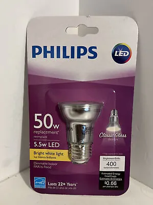 $13.99 • Buy Philips LED Dimmable Indoor PAR16 Bright White Light Bulb  (47004)  FS