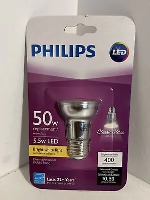 Philips LED Dimmable Indoor PAR16 Bright White Light Bulb  (47004)  FS • $13.99