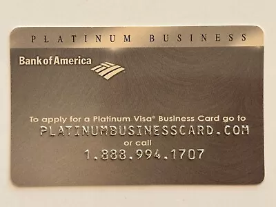 Bank Of America FAKE Credit Card▪️Visa Platinum▪️Collectible Only▪️Variation 2 • $7.99