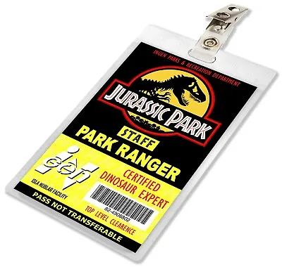 Jurassic Park World Dinosaur Ranger ID Badge Name Tag Card Costume Cosplay Prop • $13.47