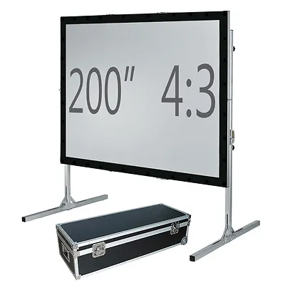 200  Fast Fold Projection Screen Front And Rear 4:3 HD Fastfold Fixed/framed • £980