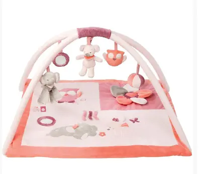 Nattou Adele And Valentine Baby Playmat With Arch And 4 Toys 80x70cm From Birth • £44.95