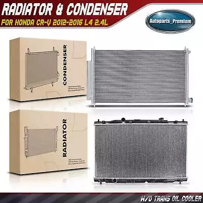 Aluminum Radiator & A/C Condenser Cooling Kit For Honda CR-V 2012-2016 L4 2.4L • $155.99