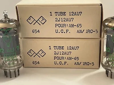 RARE MIL Pair NOS/NIB Tubes ECC82 12AU7 RT MAZDA BELVU  Year 1958 - ECC802S • $375