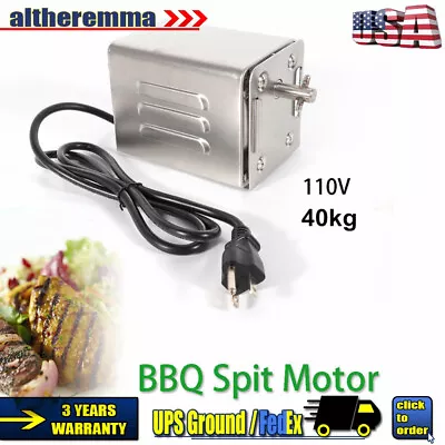 40KG Electric Rotisserie BBQ Grill Roaster Spit Rod Motor Chicken Pig Meat Motor • $56.05