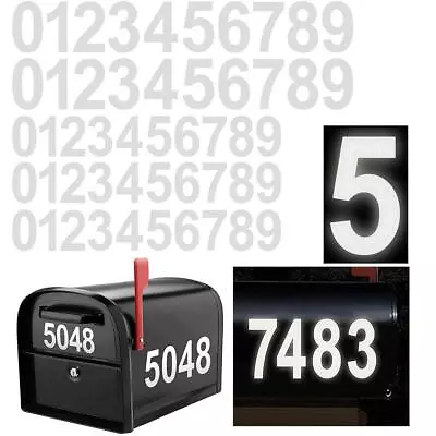 Reflective Mailbox Number For Outside - 30Pcs Waterproof Mailbox Number Sticker • $3.83