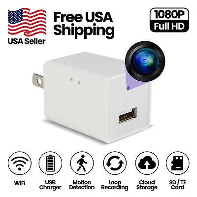 SecureCharge: UHD White WiFi Charger & Hidden Camera - View From Anywhere! • $69.99