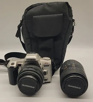 Minolta Maxxum Stsi 35mm SLR Film Camera With 2 Lenses 35-80mm & 70-300mm Lenses • $120