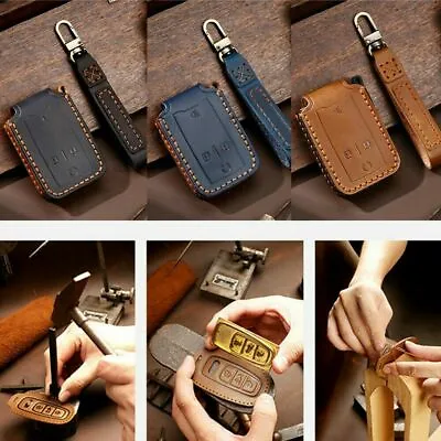 4 Buttons Leather Smart Key Fob Cover Case Holder For GMC Sierra Canyon Yukon • $15.15