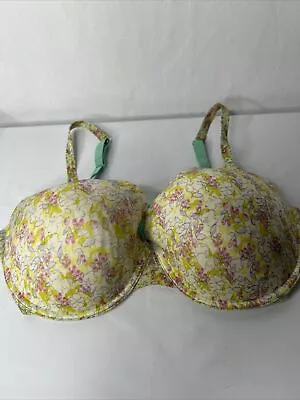 Victoria's Secret 36DD Biofit Demi Uplift Bra Underwired Padded Floral • $12