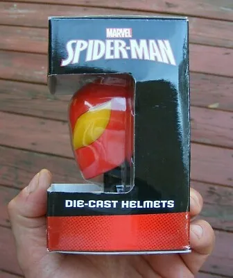 New - Marvell IRON SPIDER Diecast Metal Mini Helmet & Stand - Spider Man Gift  • $9.32