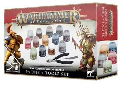 Warhammer Age Of Sigmar ~ Paint + Tool Set ~ New • £27.50